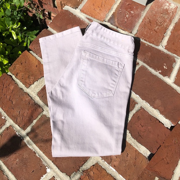 Ann Taylor Loft denim modern tan capri jeans 26/2 - Picture 5 of 6